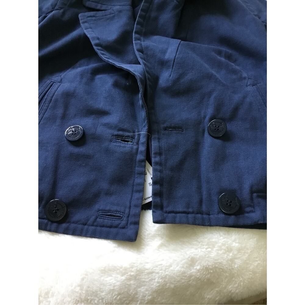 Lacoste Blue Cotton Double-Breasted Blazer - Picture 16 of 16